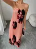Vestido Largo Holgado Estampado con Tirantes Ajustables para Mujer, Venta Caliente Europea y Americana 2026