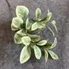 Nuevo Producto de Venta Directa Transfronteriza: Hoja de Frijol Artificial de 3 Ramas y Tallo Largo para Decoración del Hogar y Jardín, Hojas para Escenas, Hojas de Arte Floral Estilo Suave