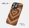 Estuche Caliente de Venta en Aliexpress con Estampado de Leopardo en Forma de Corazón para Apple 16Pm Estuche Dos en Uno para iPhone17 Estuche Duro de Cobertura Total