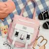 Bolso bandolera periférico de anime Light Encounter, de gran capacidad, con diseño de pájaro blanco, tipo quilla, para hombro, bolso de compras de nailon para hombres y mujeres.