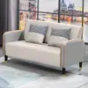 Sofá de cuero resistente a los arañazos de gato para apartamentos pequeños, de dos y tres plazas, tela de lujo ligero, adecuado para salas de estar, apartamentos, propiedades de alquiler, tiendas de ropa sencillas y popular entre los influencers