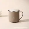 Caneca de Aço Inoxidável 304 para Café com Tampa para Homens e Mulheres, Copo de Bebida Doméstico com Aparência Sofisticada, Caneca Térmica de Escritório