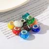 Han Yuyuan contas de vidro coloridas luminosas com furo grande Acessórios de vidro DIY material Contas para pulseira Contas atacado