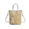 Ventas Directas de Fábrica Bolso Mini Retro Floral Colgante de Oso Bolso de Mano de Moda Bolso de Hombro Bolso Cruzado Venta al por Mayor Transfronteriza