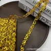 Fita de lantejoulas ondulada em forma de S de 1,3 cm em estoque para decoração de performance de palco, acessórios de vestuário, renda DIY