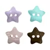 Botón de Concha de Estrella de Cinco Puntas de Color Café Natural Hecho a Mano DIY Ropa de Muñeca BJD Botón de Estrella Decoración de Camisa