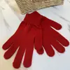 Guantes de Lana para Mujer para Otoño e Invierno, Guantes Cálidos de Cinco Dedos para Ciclismo, 100% Lana Pura, Color Sólido, Guantes de Punto a Prueba de Frío
