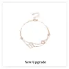 Trébol de Cuatro Hojas de la Suerte Pulsera Apilable de Doble Capa Lujo Ligero Nicho Exquisito Sensación de Alta Gama Mejor Amiga Novia Regalo de Cumpleaños