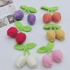 Bolsa para Suéter Tejido de Lana Pequeño Accesorios de Cereza Pegatina de Tela Flor Material DIY Hecho a Mano Accesorios Pequeños