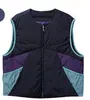 Marca de Moda Americana Estilo Outdoor Costuras de Color Contrastante Chaleco Acolchado Top para Hombre Chaqueta Chaleco Cálido 10569