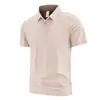 Camisa Polo de Secagem Rápida com Manga Curta para Homens, Novo Estilo de Verão, Camiseta de Seda de Gelo Fresca e Ajustada ao Corpo, Versão Personalizada