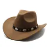 Sombreros de Estilo Étnico de Tres Tamaños para Circunferencia de Cabeza Grande, Sombreros de Vaquero Occidentales, Danzas Guozhuang de Estilo Tibetano