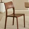Silla de Comedor de Nogal Negro Norteamericano con Construcción de Ensambles, Silla de Comedor de Madera Maciza, Simple para Sala de Estar Uso Doméstico, Silla de Ocio Estilo Japonés para Lectura
