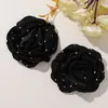 Atmosfera de Outono e Inverno Tecido Retrô Bolinhas Rosa Seco DIY Grampo de Cabelo Elástico de Cabelo Adorno de Cabeça Corsage Colar Acessórios de Flor