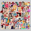 50 piezas estilo pop caricatura de niña pegatinas transfronterizas para equipaje cuaderno álbum DIY impermeable pegatinas