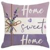 Funda de almohada morada lavanda de Año Nuevo transfronteriza, lino, para sala de estar, sofá, cojín decorativo, funda de almohada