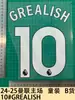 Ropa para Niños Manchester United Local 24-25 Artículos B Número 10 Grealish Camiseta Número Letra Número Transferible por Calor Pegatina Transferible por Calor