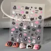 Calcomanías para uñas 5D en relieve, equipaje, cuaderno, impermeables, graffiti, cachorro lindo, calcomanías para uñas tridimensionales, punto, cabello
