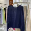 Suéter Tejido de Hilo de Papel Japonés de Alta Gama Sin Costuras para Mujer Hong Kong y American Apparel Modelo Nuevo 2026 Color Sólido Transpirable Top de Manga Raglán