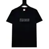 Camiseta de Manga Curta Supreme, Marca de Moda Americana de Peso Pesado, Estampa Clássica de Letras, Gola Redonda Boxy, Caimento Solto, Manga Meia-Manga para Homens e Mulheres