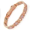 Pulsera Magnética Popular Transfronteriza Europea y Americana, Elegante Aleación de Trébol de Lujo Ligero Incrustada con Diamantes, Pulsera Magnética Antiestática de una Sola Fila