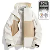 Chaqueta Tres en Uno con plumón de grafeno con forro interior de 90% plumón de pato, Set desmontable de dos piezas, Unisex, Impermeable para Invierno y Primavera/Otoño