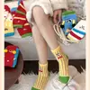 Calcetines de Media Pantorrilla con Dibujos Animados Lindos YOUJIAXIU para Mujer, Calcetines para el Piso del Hogar, Calcetines Gruesos para Dormir para Mujer, Nuevo Producto Transfronterizo