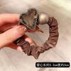 Moda coreana pérola amor anel de cabelo requintado flash diamante rabo de cavalo cabeça corda all-match simples bola cabelo corda elástico