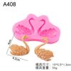Um Par de Cisne Pequeno em Forma de Silicone para Bolo, Flip Cake, Gelatina, Chocolate, Acessórios, Mesa de Sobremesas, Vela Decorativa, Aromaterapia