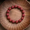 Pulseira Padrão Cinábrio Mineral Cru Areia Dourada Roxa Areia Vermelha Imperial Pulseira do Ano de Nascimento Masculina e Feminina Pulseira Atacado Entrega