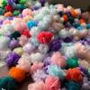 FUENTE fabricante Bola de baño de 20 g Bola de baño Bola de baño Frote hacia atrás Bola de espuma de PE Bola de baño de espuma de tamaño pequeño Flor de baño Bola de baño