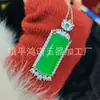 Pingente Inlaid de Calcedônia Verde Gelo de Alta Qualidade Natural, Pingente Amuleto de Ágata Verde com Franja, Fonte de Fornecimento para Transmissão ao Vivo