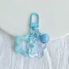 Estrella Hueca de Cinco Puntas Acrílica Campana Hebilla de Puerta de Llave Llavero Cabeza de Bolso Cubierta de Auriculares Colgante Pequeño Decorativo Joyería Colorido