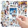 50 Peças de Adesivos Criativos da Estrela do Futebol Messi para Diários, Papelaria, Malas, Cadernos, Adesivos de Decoração DIY Atacado