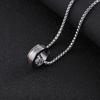 Collar para Hombre Diseño de Doble Anillo Cadena para Clavícula Fresco Moderno High Street Acero de Titanio Collar de Pareja para Hombre Colgante de Moda Joyería al por Mayor
