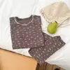 Cárdigan de Lana Antibacteriano 10A para Niños Ropa para el Hogar para Niños y Niñas Sin Costuras Clase A Conjunto de Top y Pantalón de Otoño Pijama de Dibujos Animados Moderno