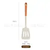 Juego de espátulas de silicona, resistentes a altas temperaturas, para utensilios de cocina antiadherentes, espátula de cocina con mango de madera, cuchara para sopa, herramientas de cocina para el hogar