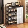 Zapatero plegable para entrada de casa, multicapa, sin necesidad de instalación, zapatero simple, estante para zapatos ahorrador de espacio para sala de estar