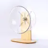 Roda de Hamster Metade Roxa Metade Vermelha, Roda de Corrida Brinquedo Fofo para Hamster Dourado, Roda Silenciosa de Livre Rotação com Suporte Transparente para Exercício