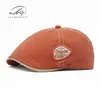 Boina para Mulheres, Marca da Moda, Versátil Estilo Retrô Britânico Casual Boné de Basebol, Estilo Hip-Hop de Hong Kong, Chapéu Reversível para Homens