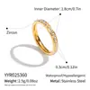 Anillo Cerrado Geométrico Circular Transfronterizo con Diamantes, Exquisita, Moderna y Elegante Joyería de Acero Inoxidable que No se Desvanece para Niñas