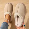 Pantuflas de algodón al por mayor transfronterizas para mujer, pantuflas de felpa cálidas antideslizantes para el hogar en invierno para pisos de madera, cómodas para parejas