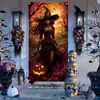 Banners, Cortinas de Porta e Várias Decorações Temáticas de Fantasma de Terror de Halloween Transfronteiriças Personalizadas de Bruxa para Cenas Internas e Externas