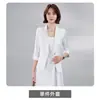 Blazer Feminino para Primavera e Verão com Mangas Médias, Conjunto Profissional, Estilo Fino, Saia Elegante de Acetato, Conjunto Feminino Estilo Francês