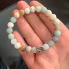 Pulsera elástica transparente con abalorios de Ojo de Tigre de 8 mm, Turquesa Blanca, Ágata Rayada Morada, Huella de Perro, Venta Caliente Transfronteriza, Venta al por Mayor
