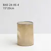 Vaso de Vidro Softhome Escandinavo de Boca Larga com Frisos e Borda Enrolada Plissado Decoração Suave Decorações para Sala Modelo