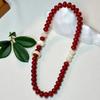 Pulseira masculina e feminina de contas de Buda com cordão de mão Bodhi Root, coleção grande de explosão de rede completa de primavera, pêssego, quatro estações