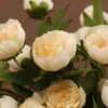 Flor de Peonía Artificial de un Solo Tallo con 4 Cabezas, Más Vendida Transfronteriza, Adorno para Decoración de Bodas y Hogar, Nuevo Modelo de Peonía Artificial en Amazon
