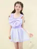 Maiô Infantil Peça Única para Meninas, Maiô de Praia para Bebês em Fontes Termais, Laço Fofo, Novo Estilo Coreano, Maiô da Moda para Meninas