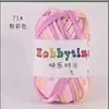 Tiras de Tela Teñidas en Degradado para Bolsas Tejidas a Mano DIY, Kit de Materiales para Pantuflas de Ganchillo Antipelusa, Alfombra de Cojín Tejido Denso